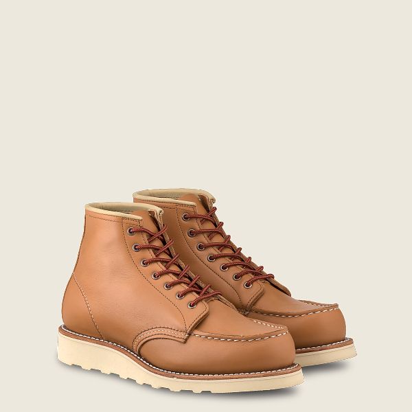 レッド ウィング(Red Wing) 6インチクラシックモック - ショートバウンダリーレザー ブーツ レディース Tan JP74195